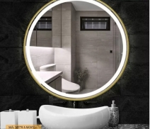 Gương tròn phòng tắm khung inox 304 mạ PVD MT70.1AKMV