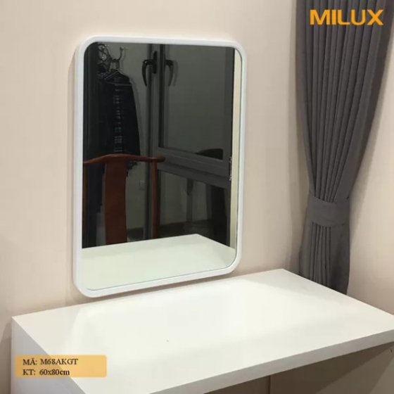 Gương chữ nhật khung gỗ cao cấp  M68AGT